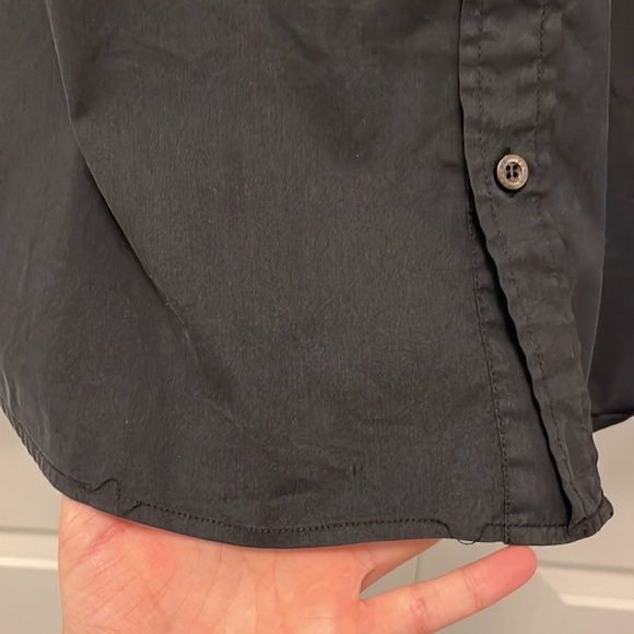 Prada Black Button Down Shirt with Zippered Breast Pocket - Picture 16 of 16